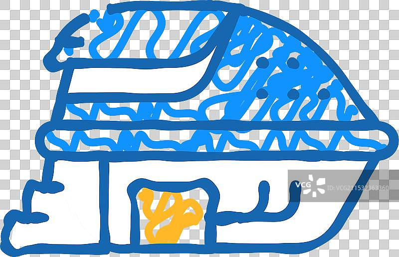 剥夺舱漂浮胶囊图标涂鸦图片素材