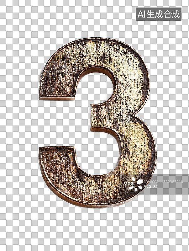 【AI数字艺术】免扣元素数字3图片素材