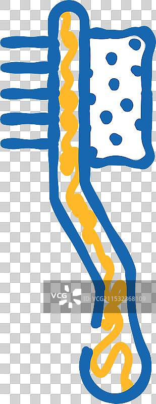 刷子和茧去除器图标涂鸦图片素材