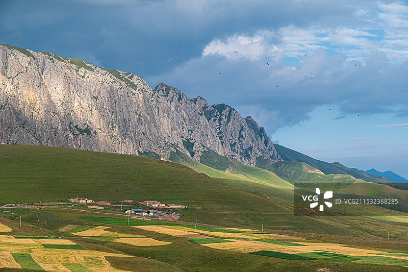 甘加秘境高山草原自然风光图片素材