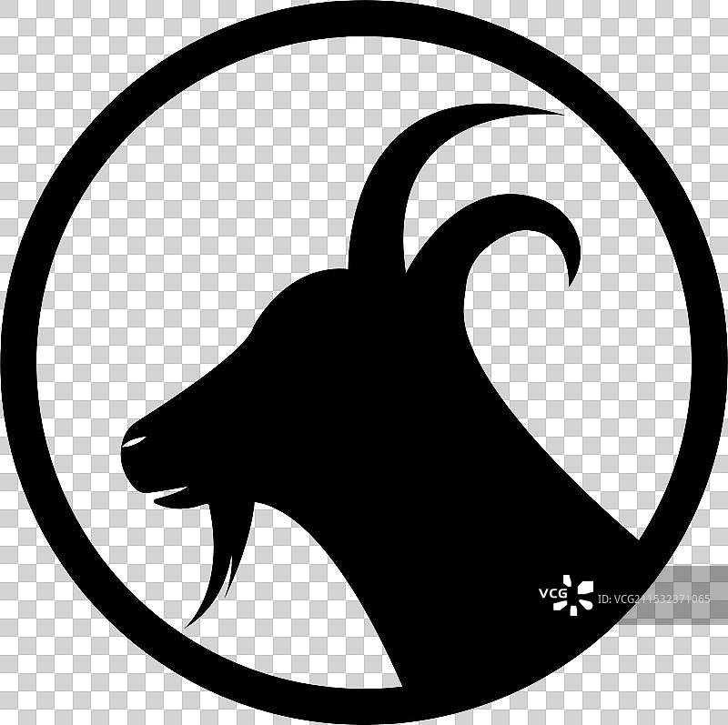 山羊标志模板图片素材