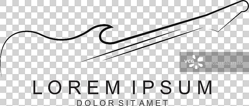 吉他logo模板图片素材