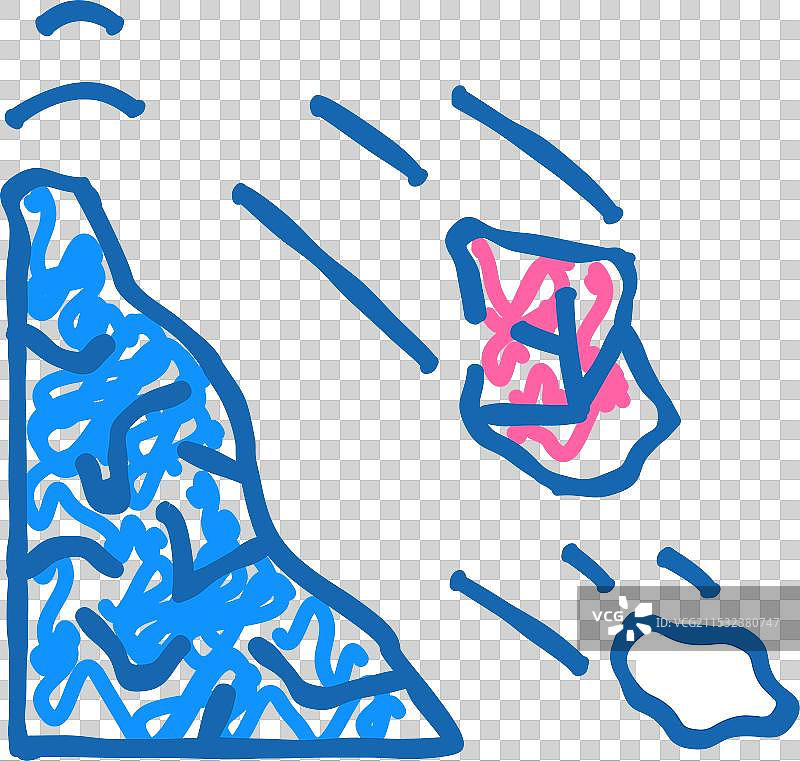 火山弹图标涂鸦图片素材