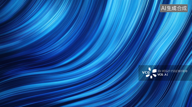 【AI数字艺术】蓝色发光抽象科技背景图片素材