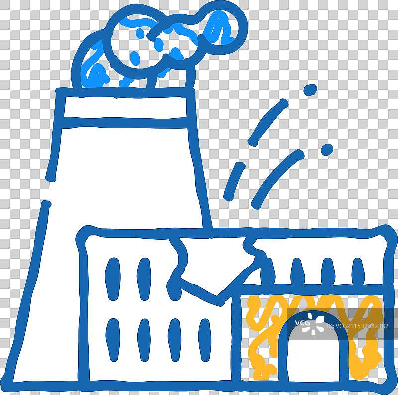 核电站灾难爆炸图标图片素材