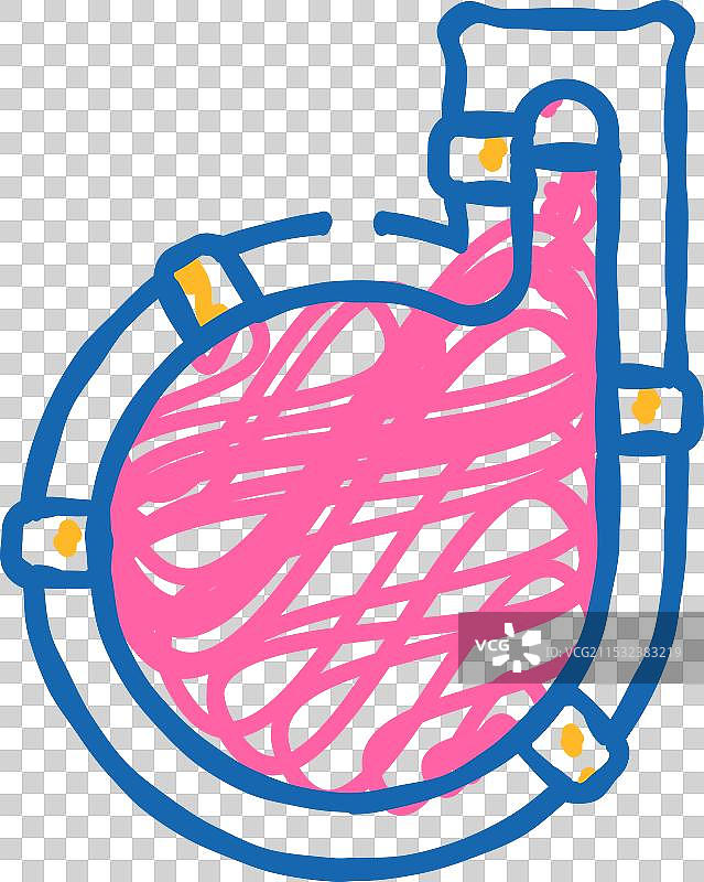 西班牙酒袋图标涂鸦图片素材