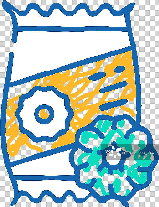 洋葱圈小吃图标涂鸦图片素材