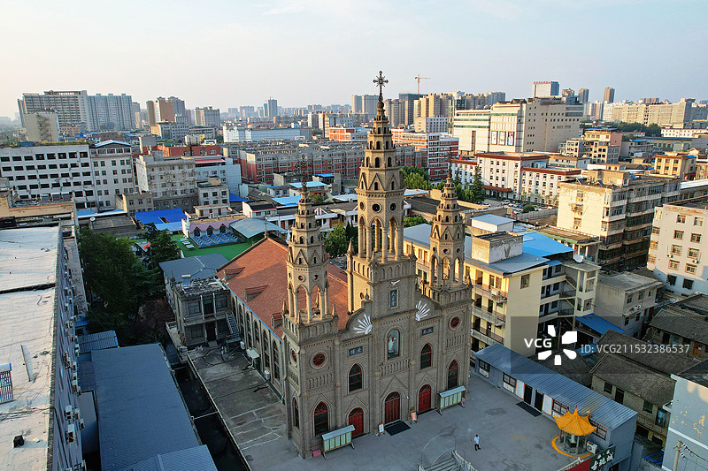 山西运城天主教堂图片素材