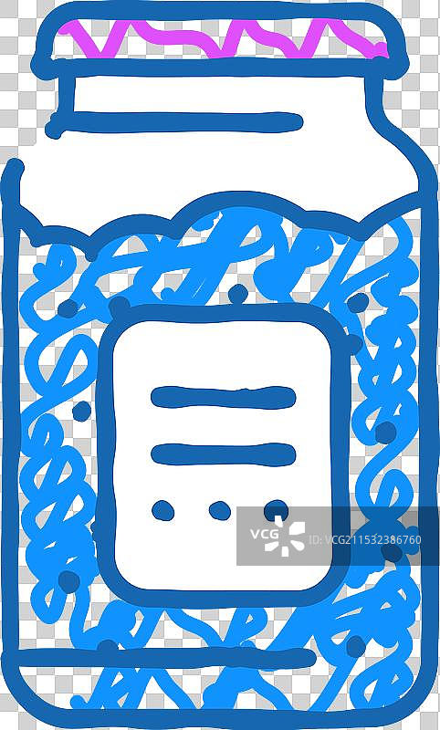 无麸质食品储存瓶图标涂鸦图片素材