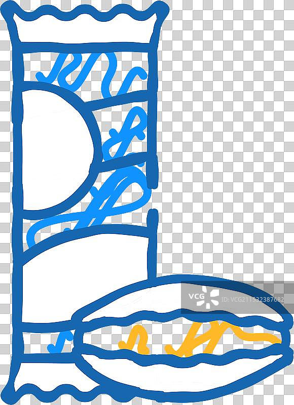 萨丁岛小饺子意大利面图标涂鸦图片素材