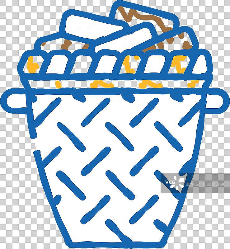 圆环篮子图标涂鸦图片素材