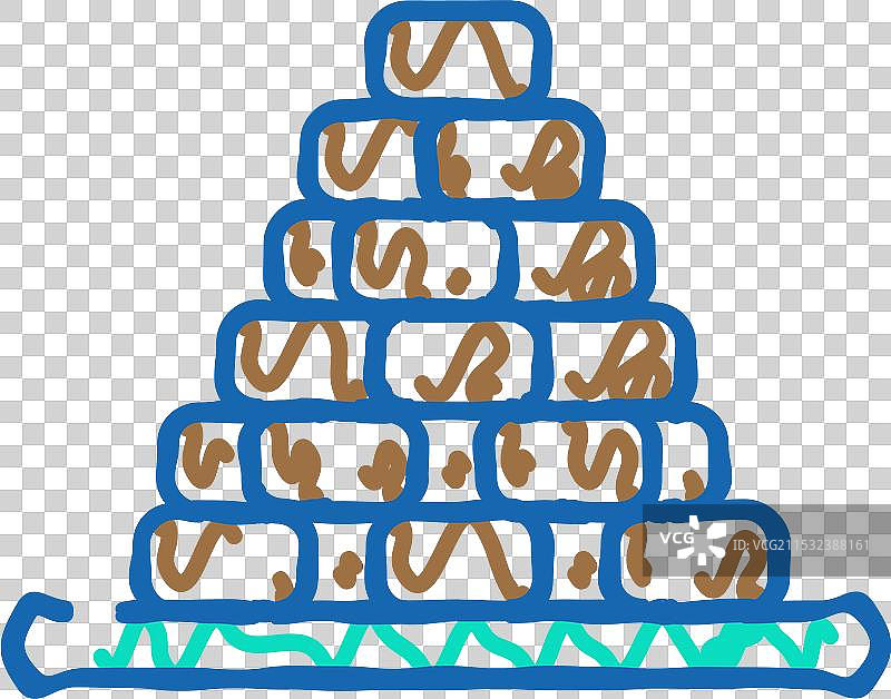 泥炭堆图标涂鸦图片素材