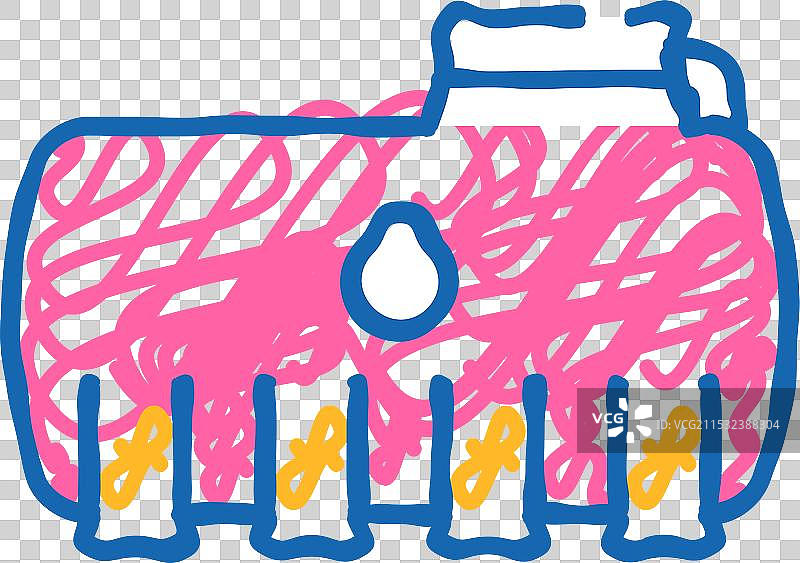 塑料坦克细节图标涂鸦图片素材