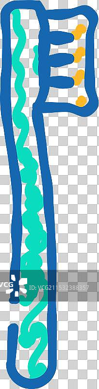 牙刷塑料配件图标涂鸦图片素材