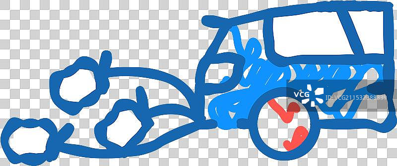 婚车上绑着瓶子的图标涂鸦图片素材