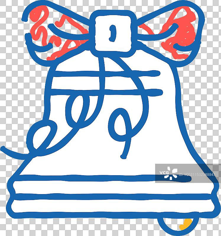 婚礼配饰图标涂鸦铃铛图片素材