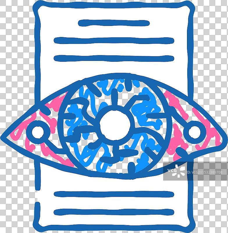 数字眼睛KYC图标涂鸦图片素材