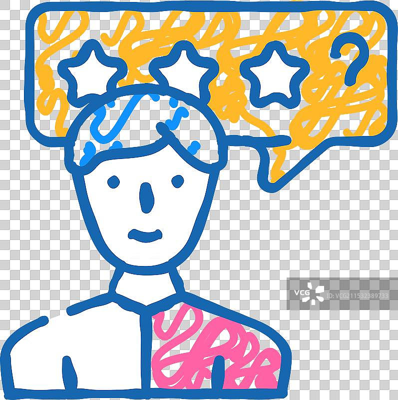 客户冷淡反馈 KYC 图标涂鸦图片素材