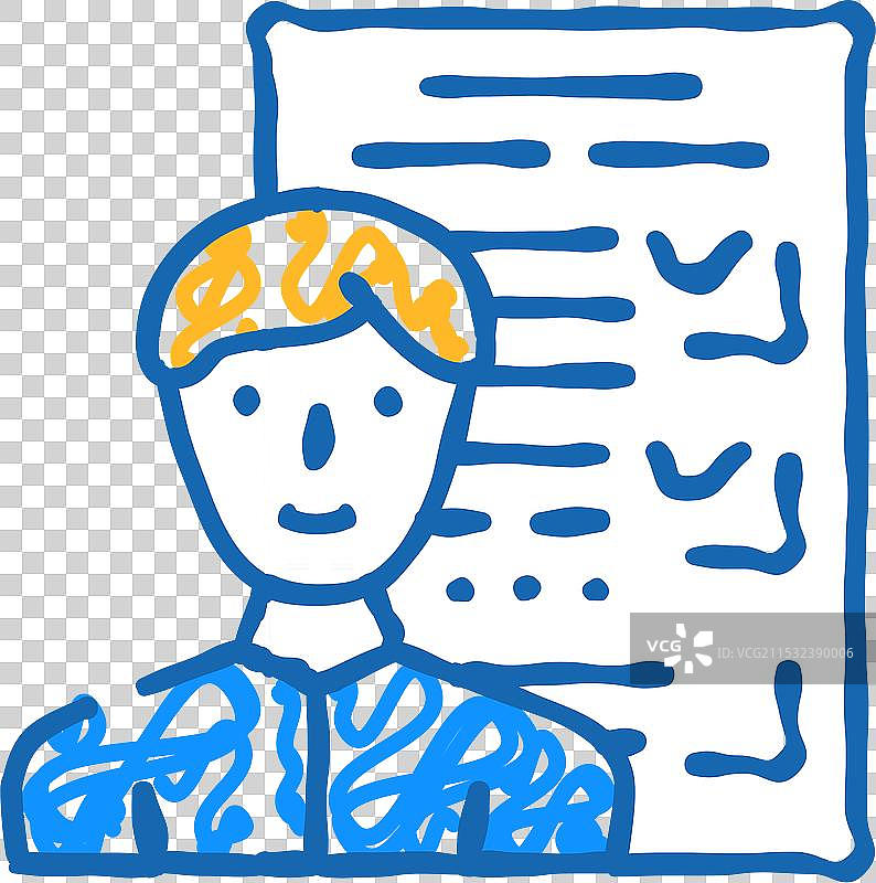 客户问卷 KYC 图标涂鸦图片素材