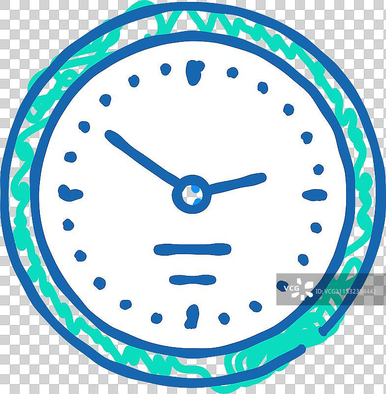 墙钟图标涂鸦图片素材