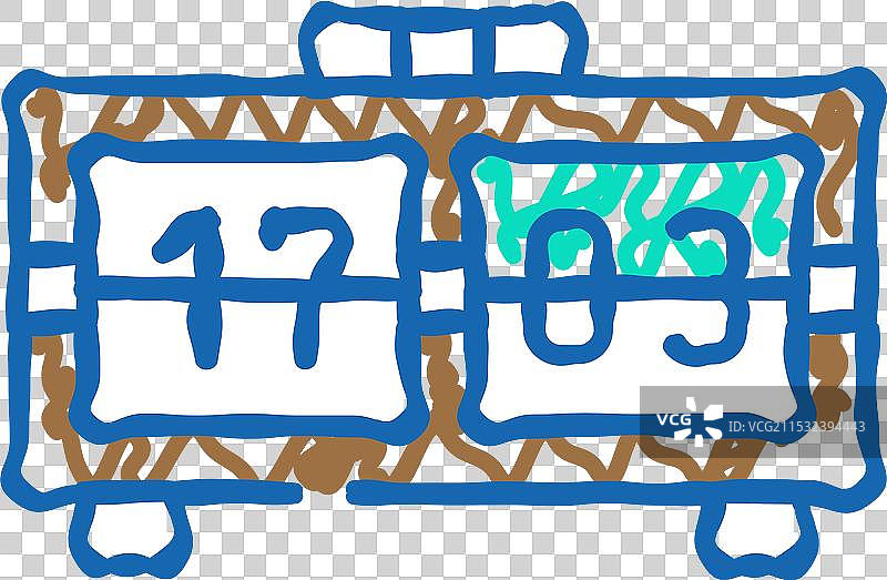 机械钟表图标涂鸦图片素材