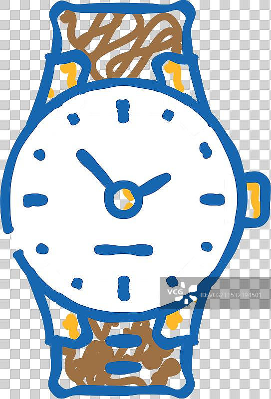 手腕钟表图标涂鸦图片素材