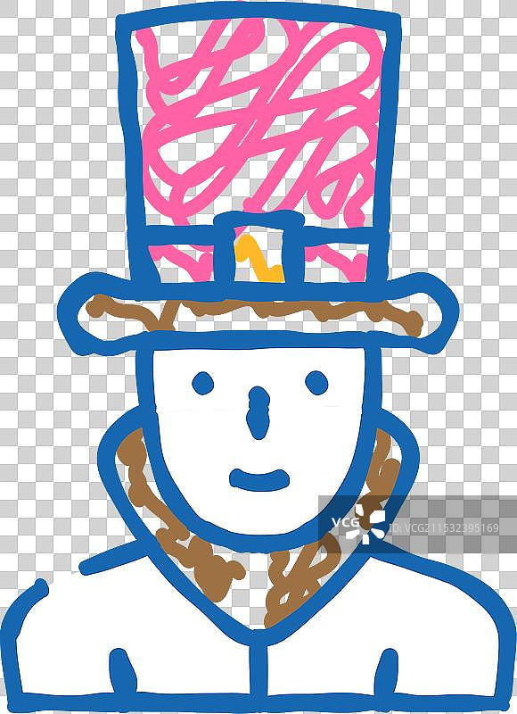 蒸汽朋克幻想角色图标涂鸦图片素材