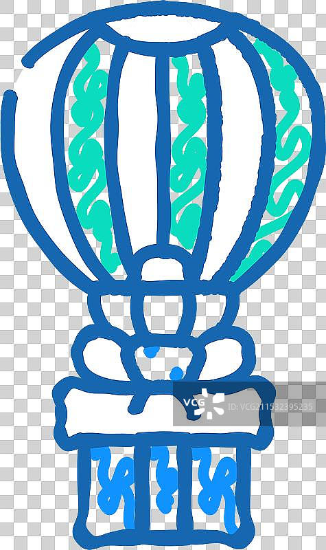 气球飞翔礼物图标涂鸦图片素材