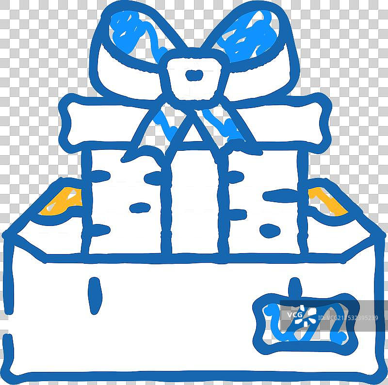 礼物送达图标涂鸦图片素材