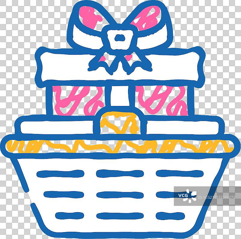 礼品篮图标涂鸦图片素材