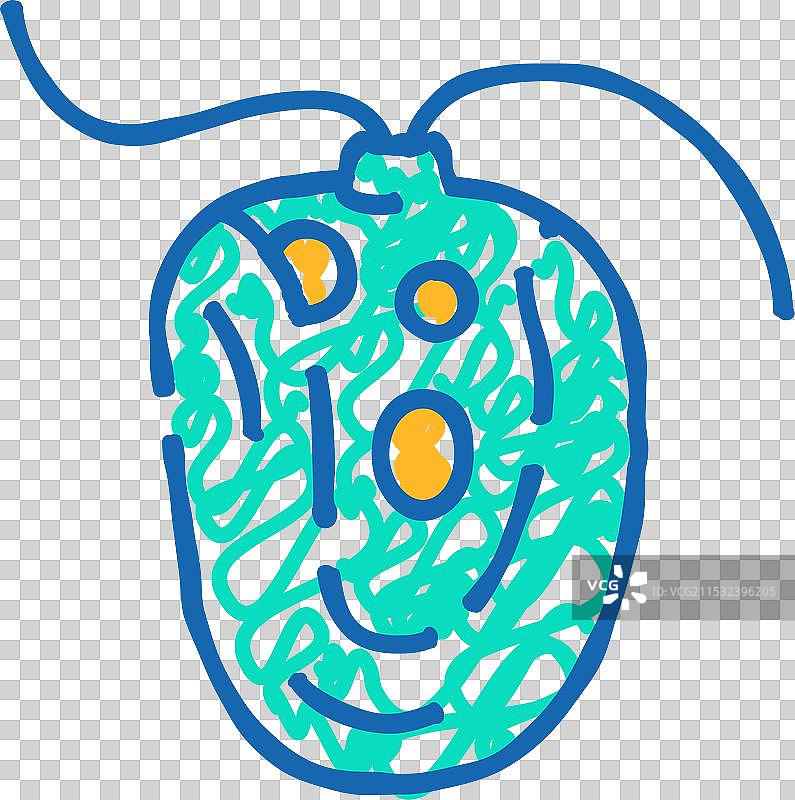 衣藻图标涂鸦图片素材