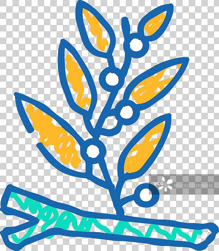 海藻图标涂鸦图片素材