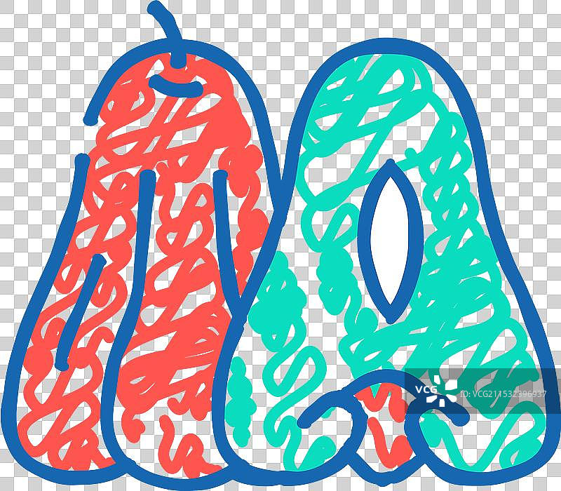 玫瑰苹果水果图标涂鸦图片素材