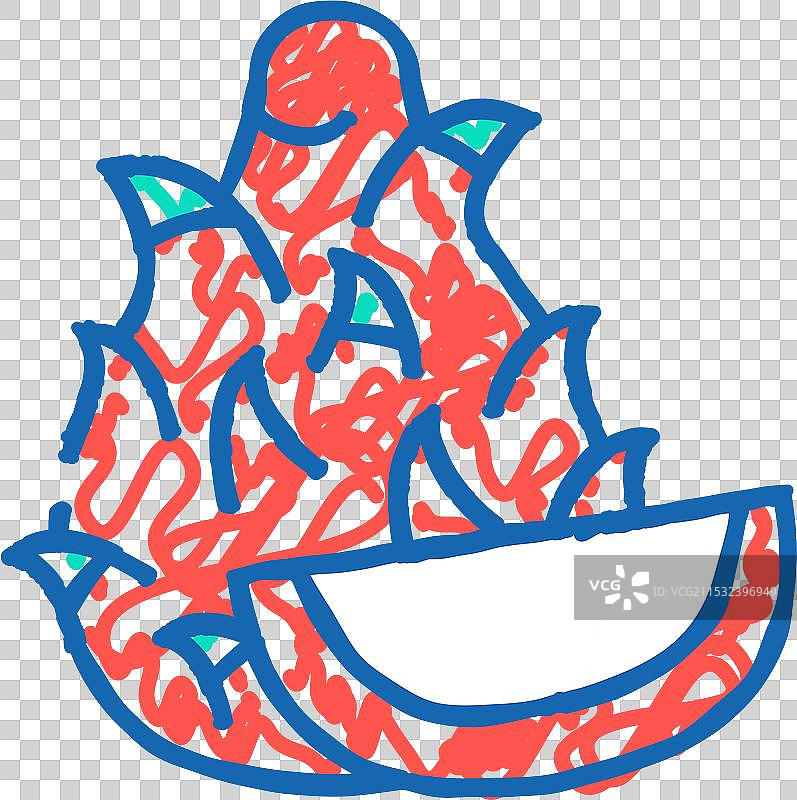 火龙果图标涂鸦图片素材