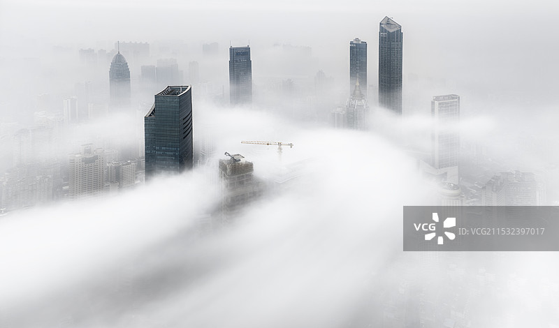 无锡航拍云海图片素材