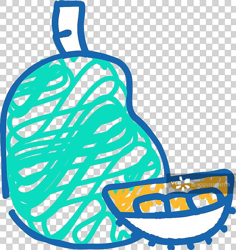 菠萝蜜水果图标涂鸦图片素材