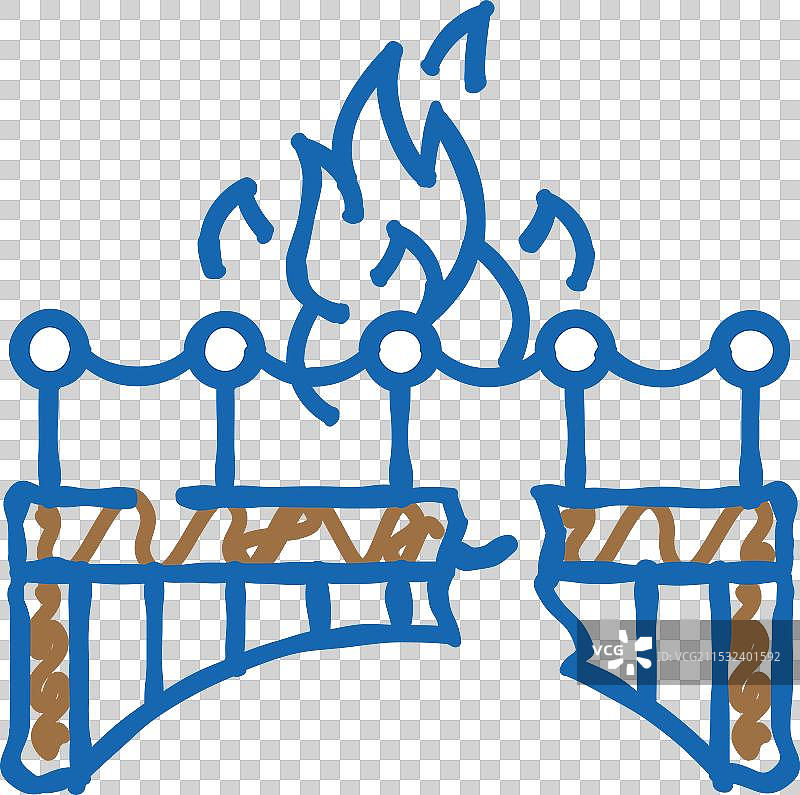 烧桥和离婚图标涂鸦图片素材