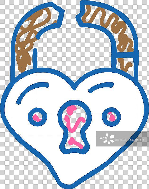 破碎的爱情锁图标涂鸦图片素材