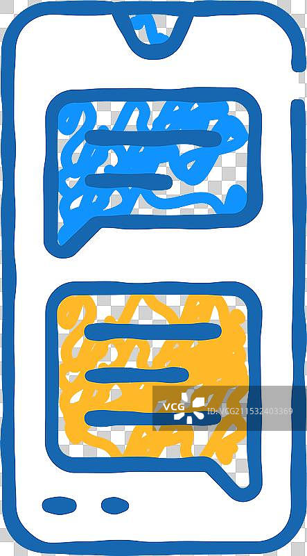 短信消息对话图标涂鸦图片素材