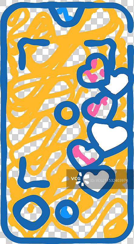 在线社交媒体图标涂鸦图片素材