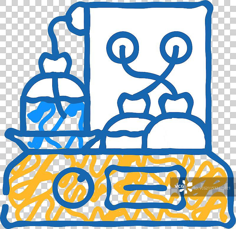 色谱仪电子工具图标涂鸦图片素材