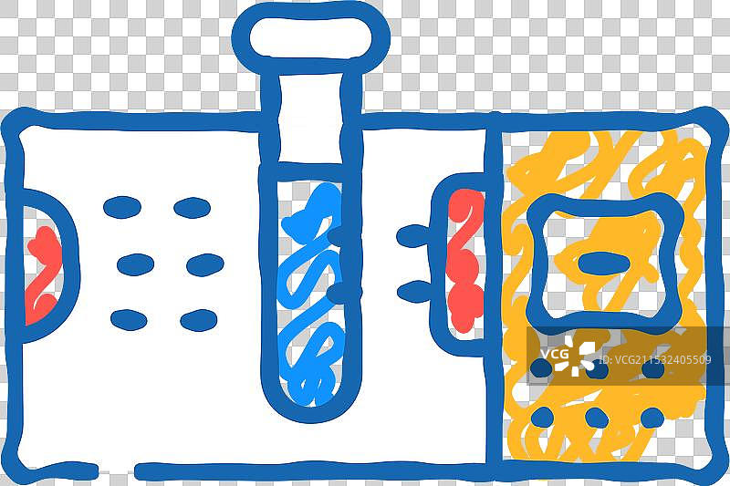 光谱光度计实验室电子工具图标涂鸦图片素材