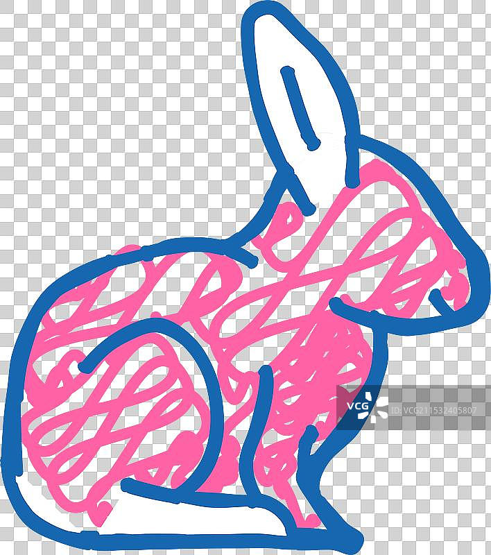 兔子农场动物图标涂鸦图片素材