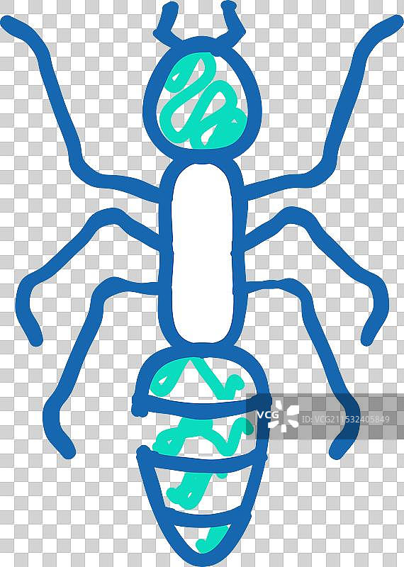蚂蚁动物图标涂鸦图片素材