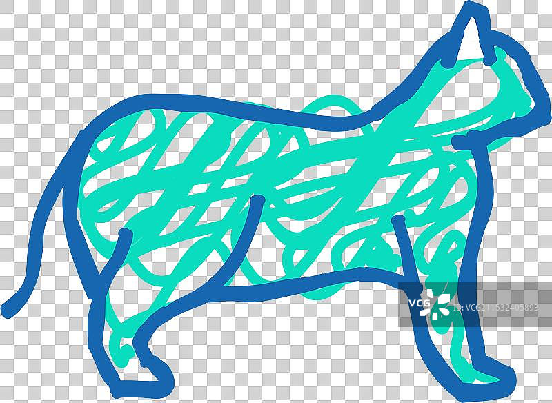 家猫动物图标涂鸦图片素材