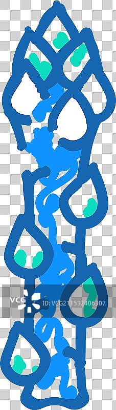 芦笋植物图标涂鸦图片素材