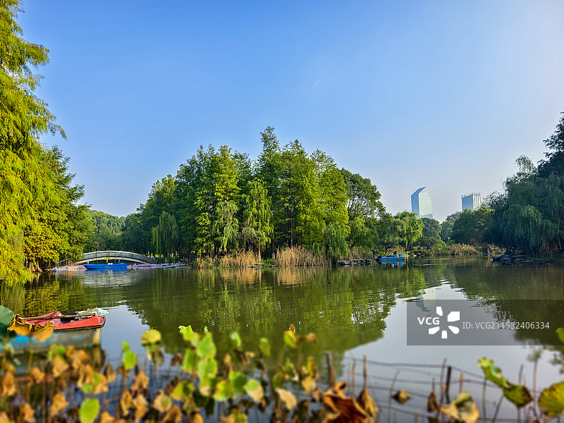 鄞州公园一景图片素材