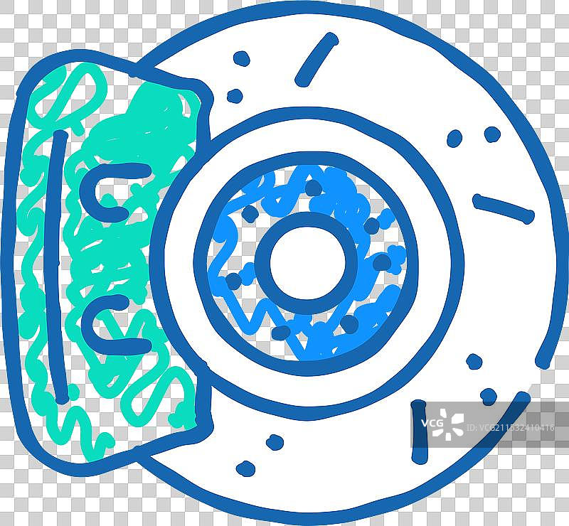 更换刹车盘图标涂鸦图片素材