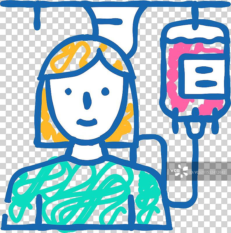 输血护士图标涂鸦图片素材