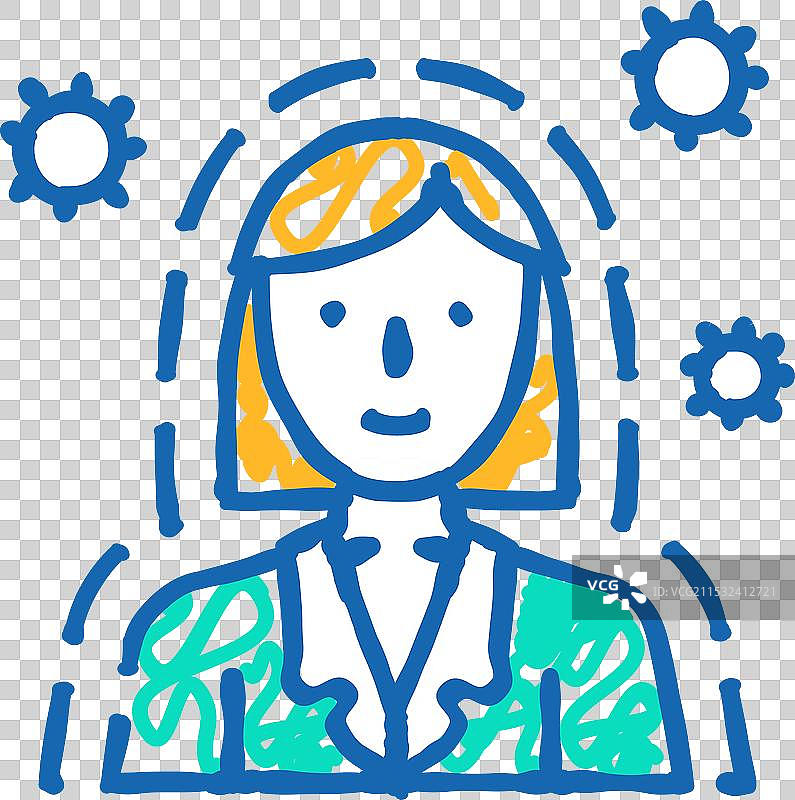 免疫学医生图标涂鸦图片素材